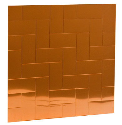 Copper Embossed Herringbone Pattern
