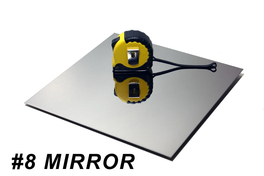 16 Gauge Stainless Steel #8 Mirror Finish 304 Sheet Plate 12 x 24