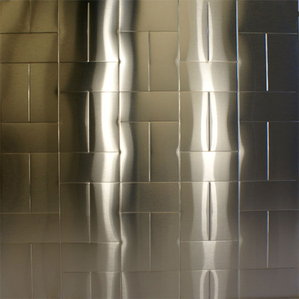 Stainless Steel Embossed Double-Single Basket Weave Pattern