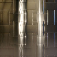 Stainless Steel Embossed Diamond Backsplash