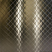 Stainless Steel Embossed Diamond Backsplash