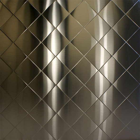 Stainless Steel Embossed Diamond Pattern