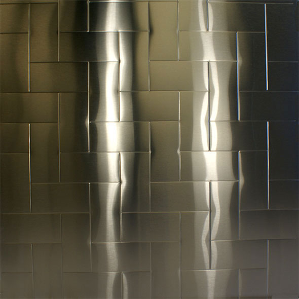 Stainless Steel Embossed Herringbone Pattern