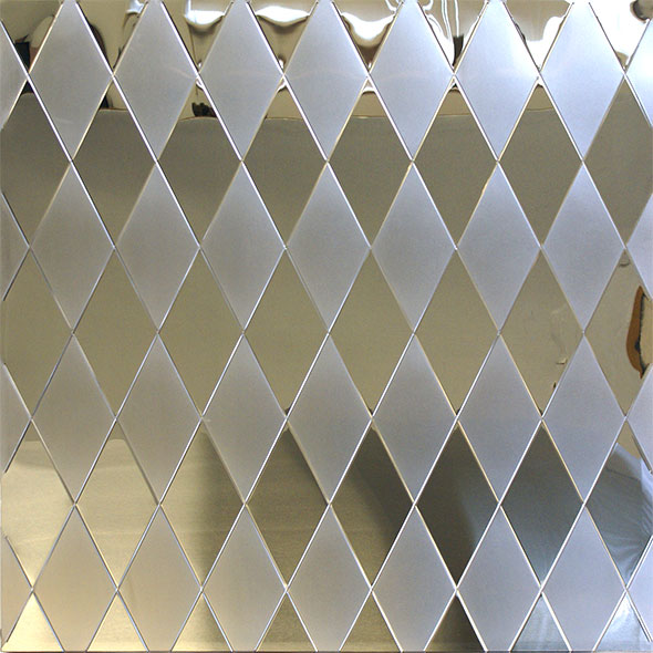 Weave Got Maille Triangle Pattern Etched Anodized Aluminum Sheets